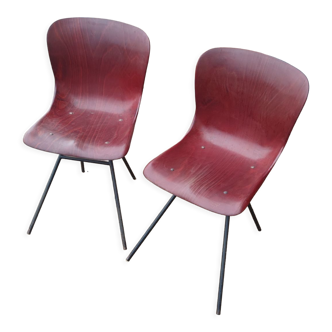 Paire de chaises Pagholz Modèle 15074 par Elmar Flottoto en 1956