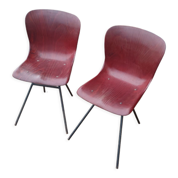 Paire de chaises Pagholz Modèle 15074 par Elmar Flottoto en 1956