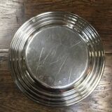 Round silver-plated dish, Christofle.