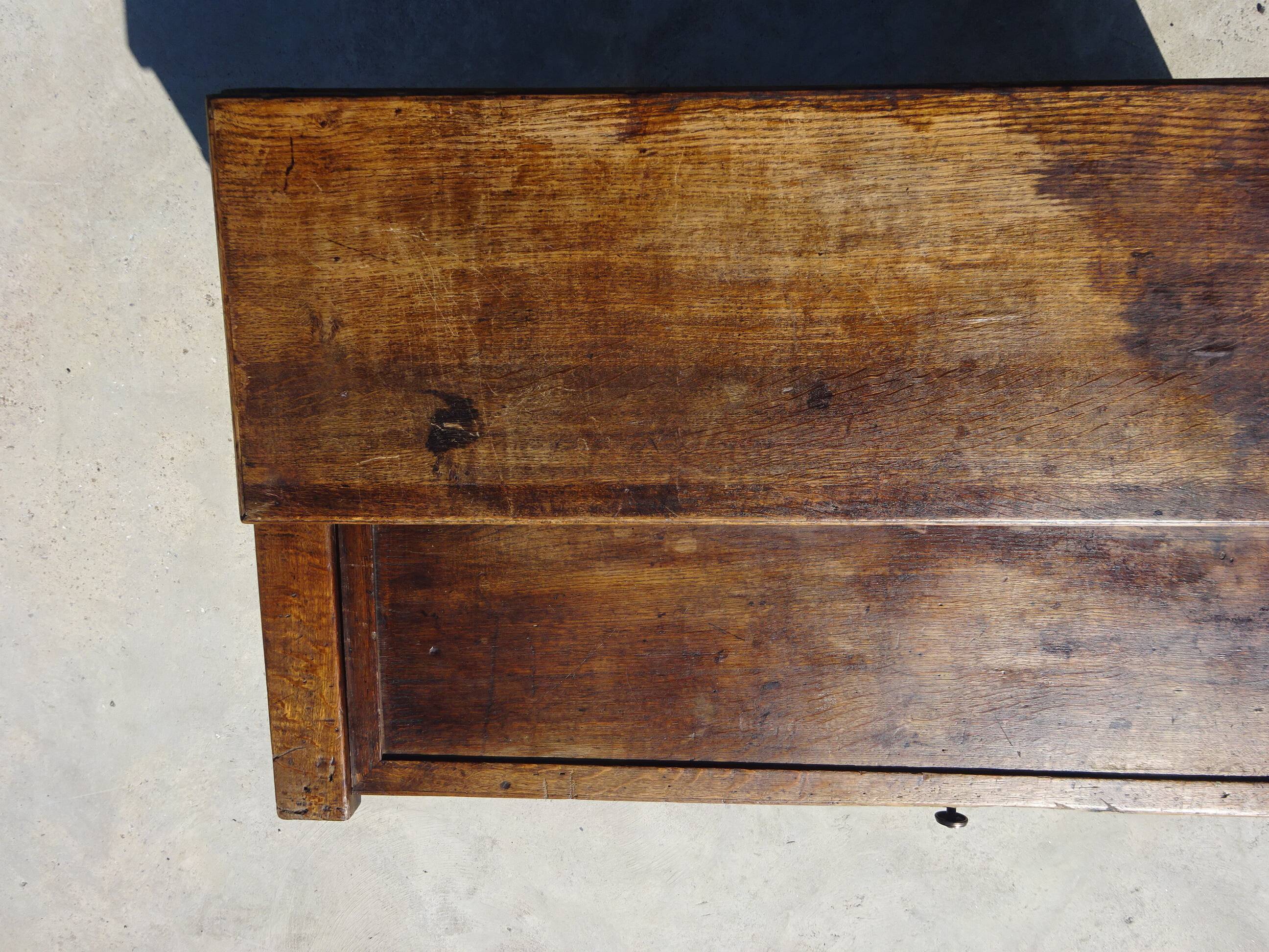 Office furniture, old glove maker's table.