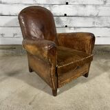 Leather club chair
