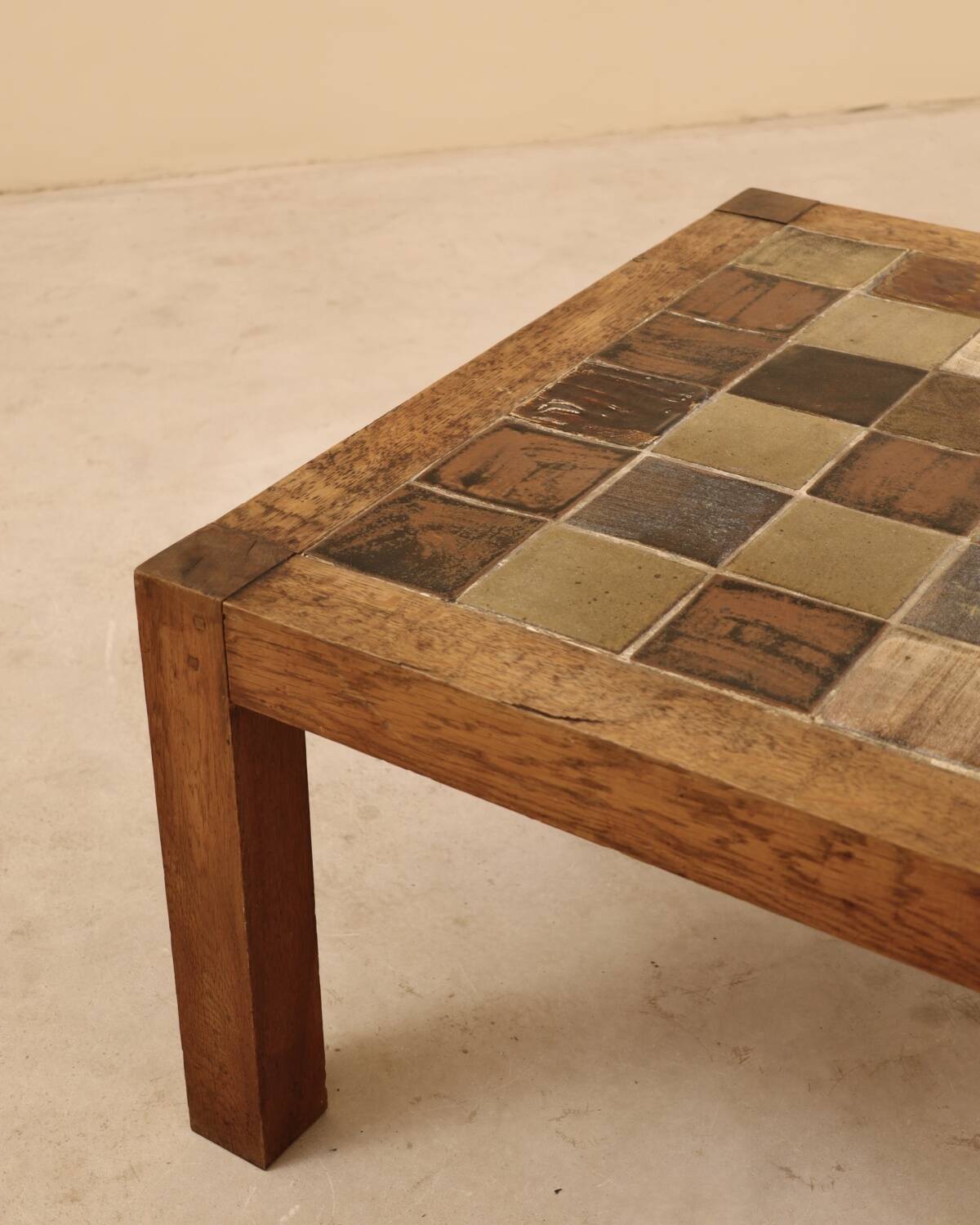 Glazed ceramic coffee table, Jean-Michel Doix, France, 1980s