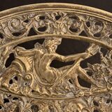 Openwork mythological cup in bronze on pedestal, Renaissance style