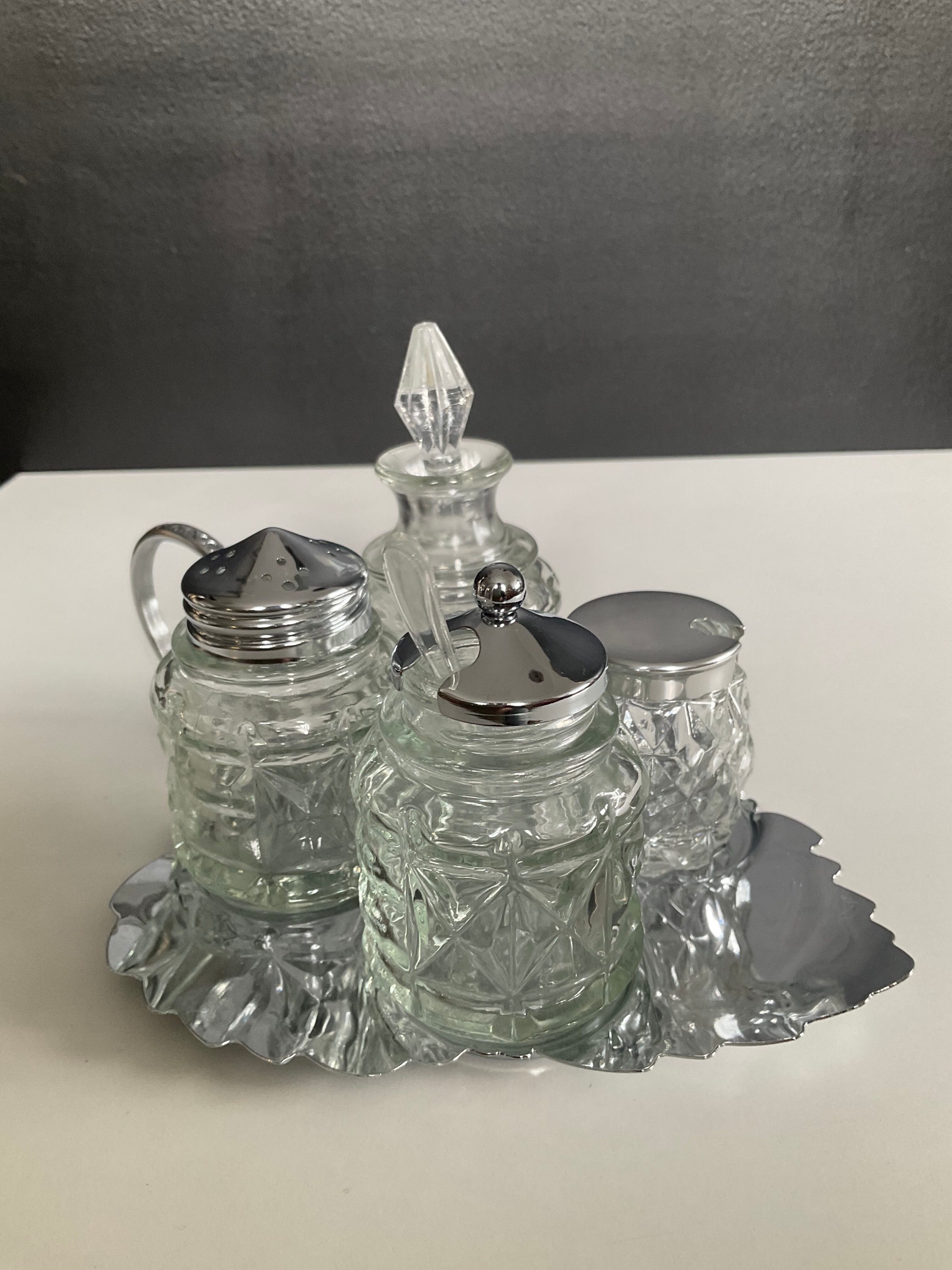 Set à condiments vintage années 70-80