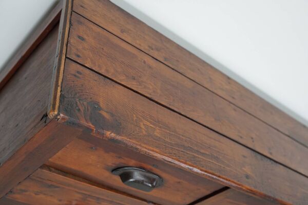 Cabinet d'Apothicaire Antique en Pin, France, Début du 20ème Siècle