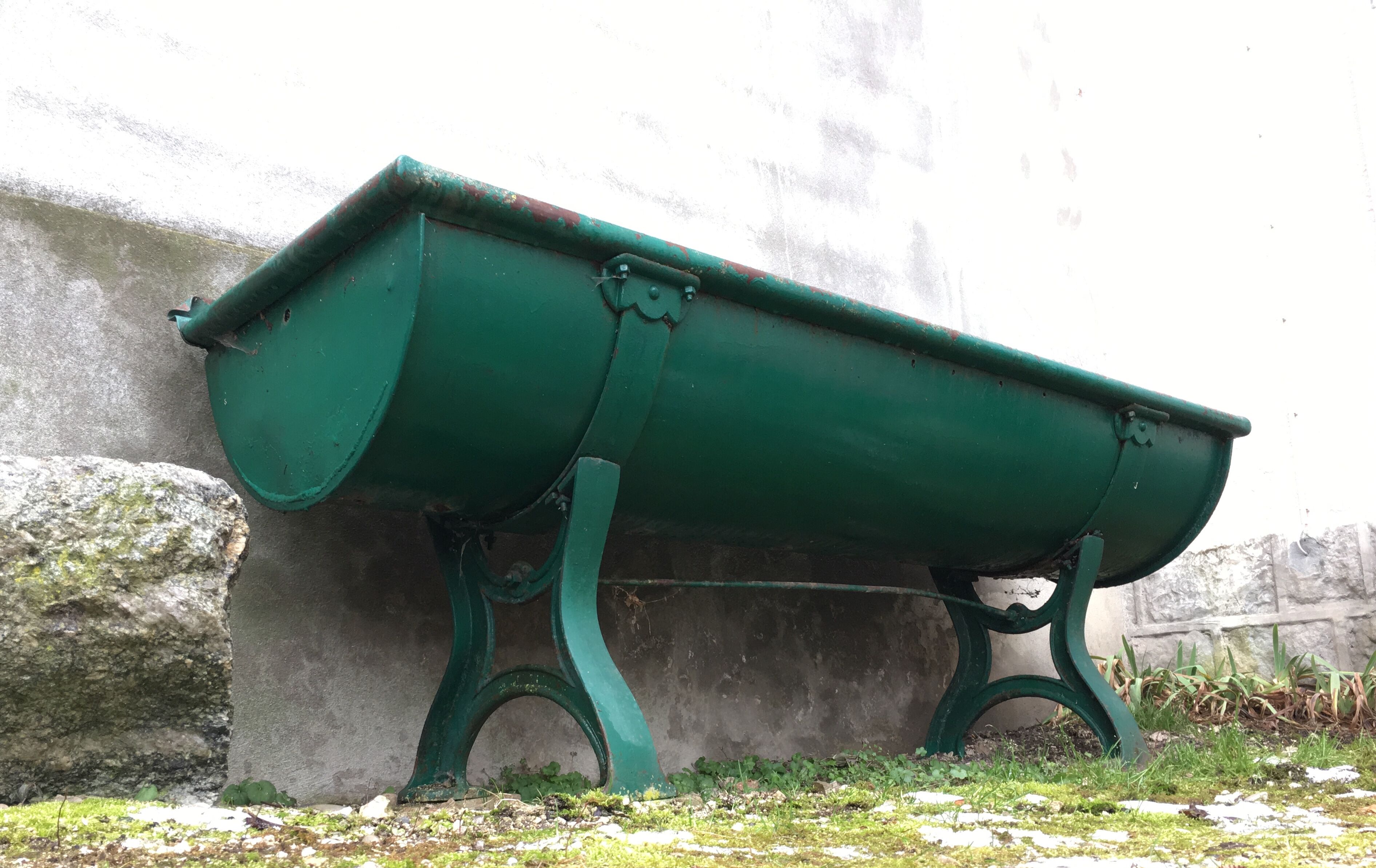Large industrial gardener on feet
