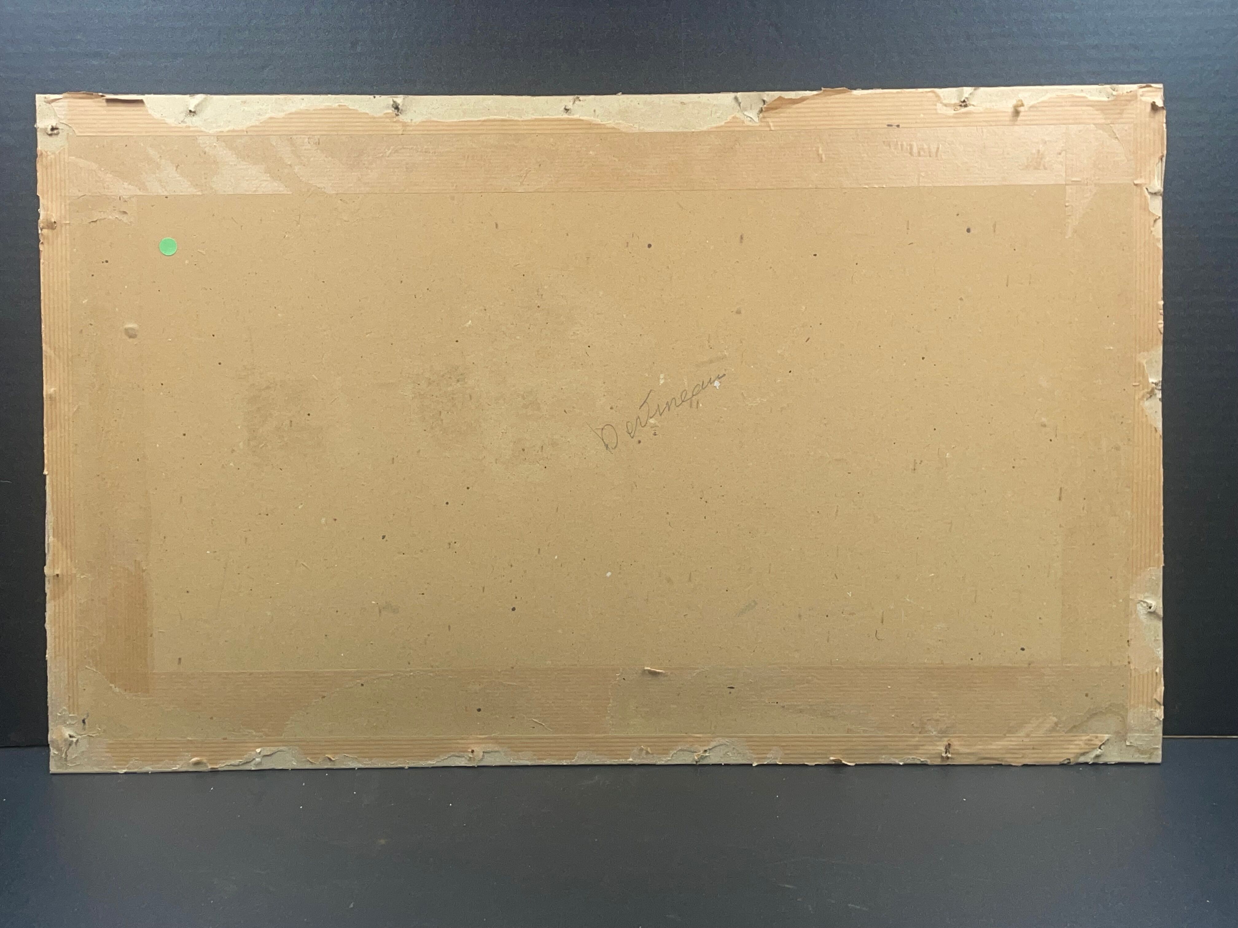 Watercolor on cardboard, house of the stone bridge, (brittany), signed A. Michelin