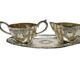 Pop art sugar bowl and milk jug, Sweden, 1960s, set of 3