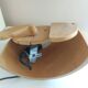 Vintage 80's wooden dog lamp, raison, france