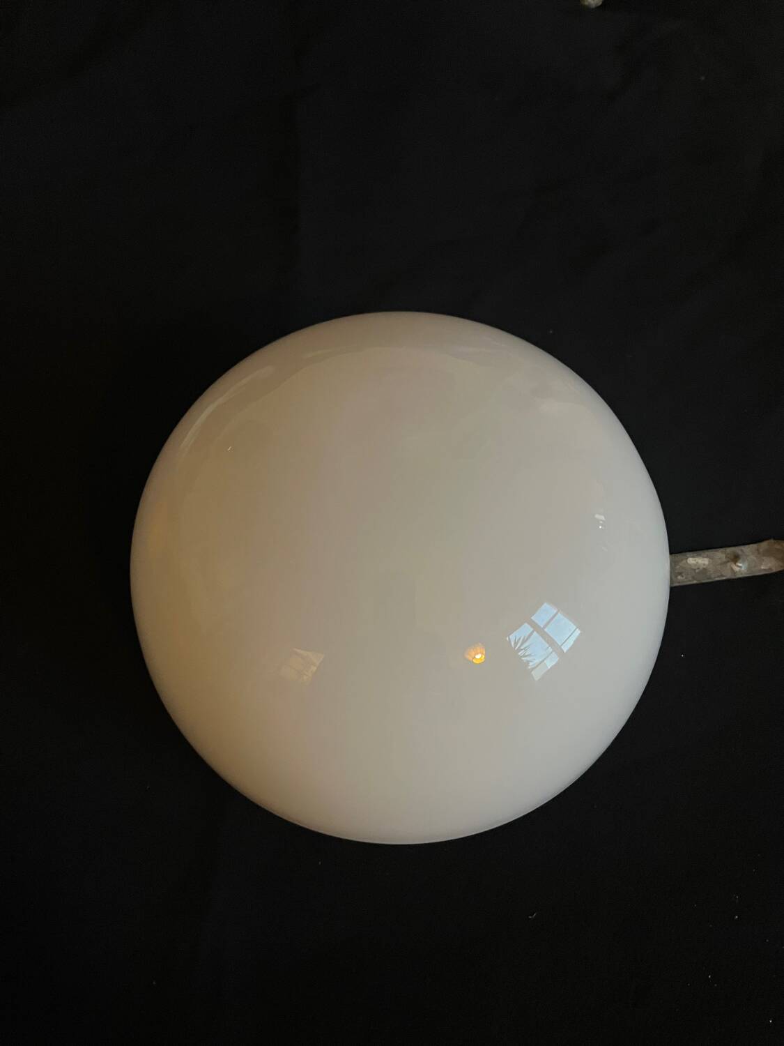 Vintage round opaline wall light