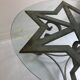 Star shaped cast iron round dining table 1970