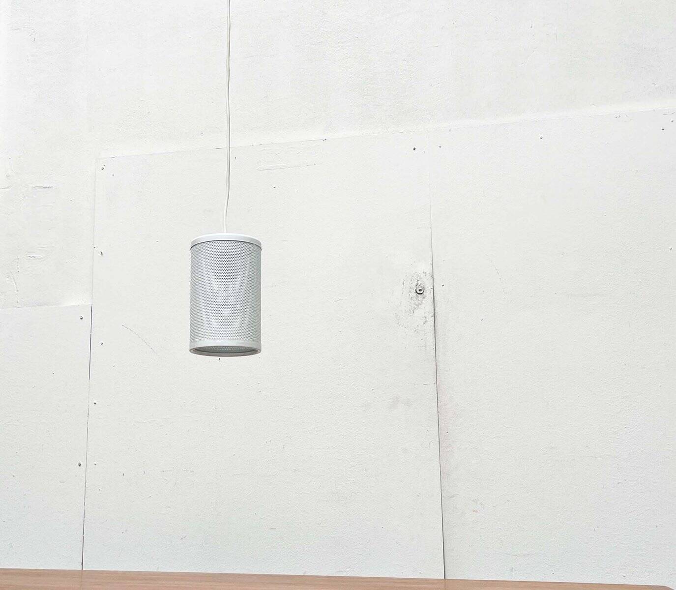 Minimalist perforated metal pendant lamp by Orno, Finland.