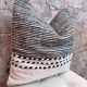 Berber zanafi square cushion cover - handmade - 100% wool and cotton - 45x45cm