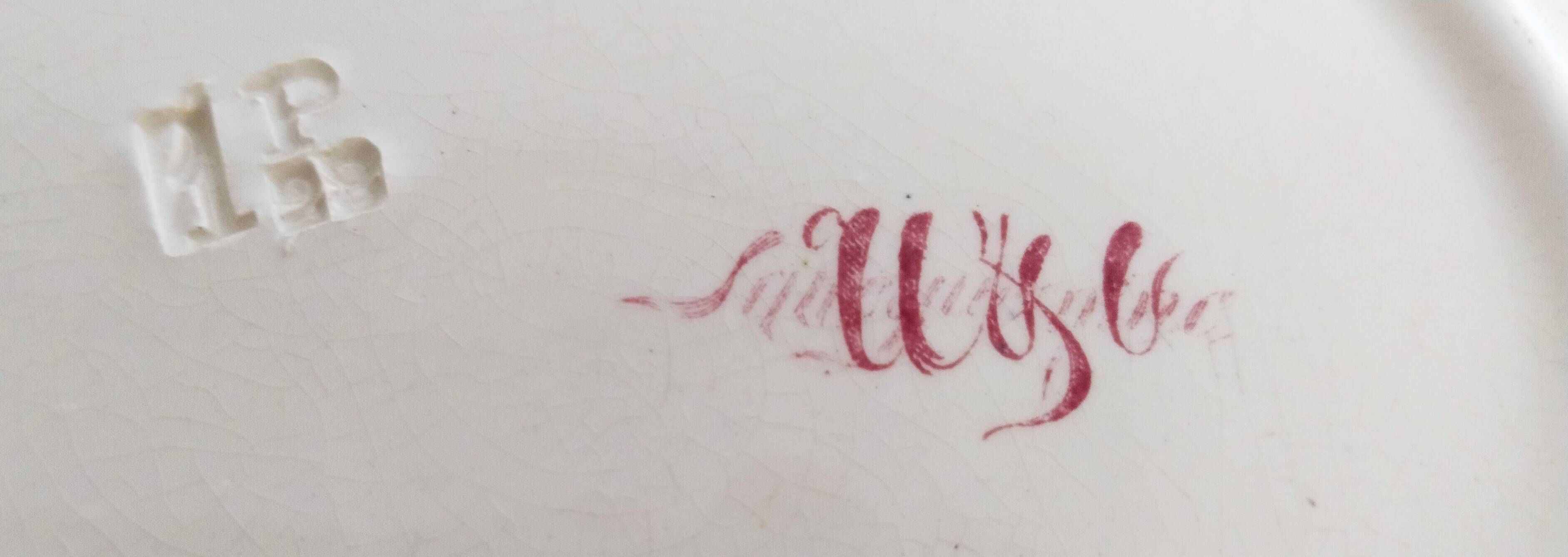 Sarreguemines earthenware plate, "Wagram" motif