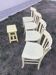 4 chaises bistrot peintes en jaune