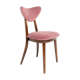 Burgundy violet cotton velvet heart-shaped chair mid-century