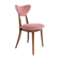 Burgundy violet cotton velvet heart-shaped chair mid-century