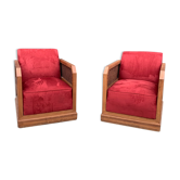 Pair of art deco armchairs