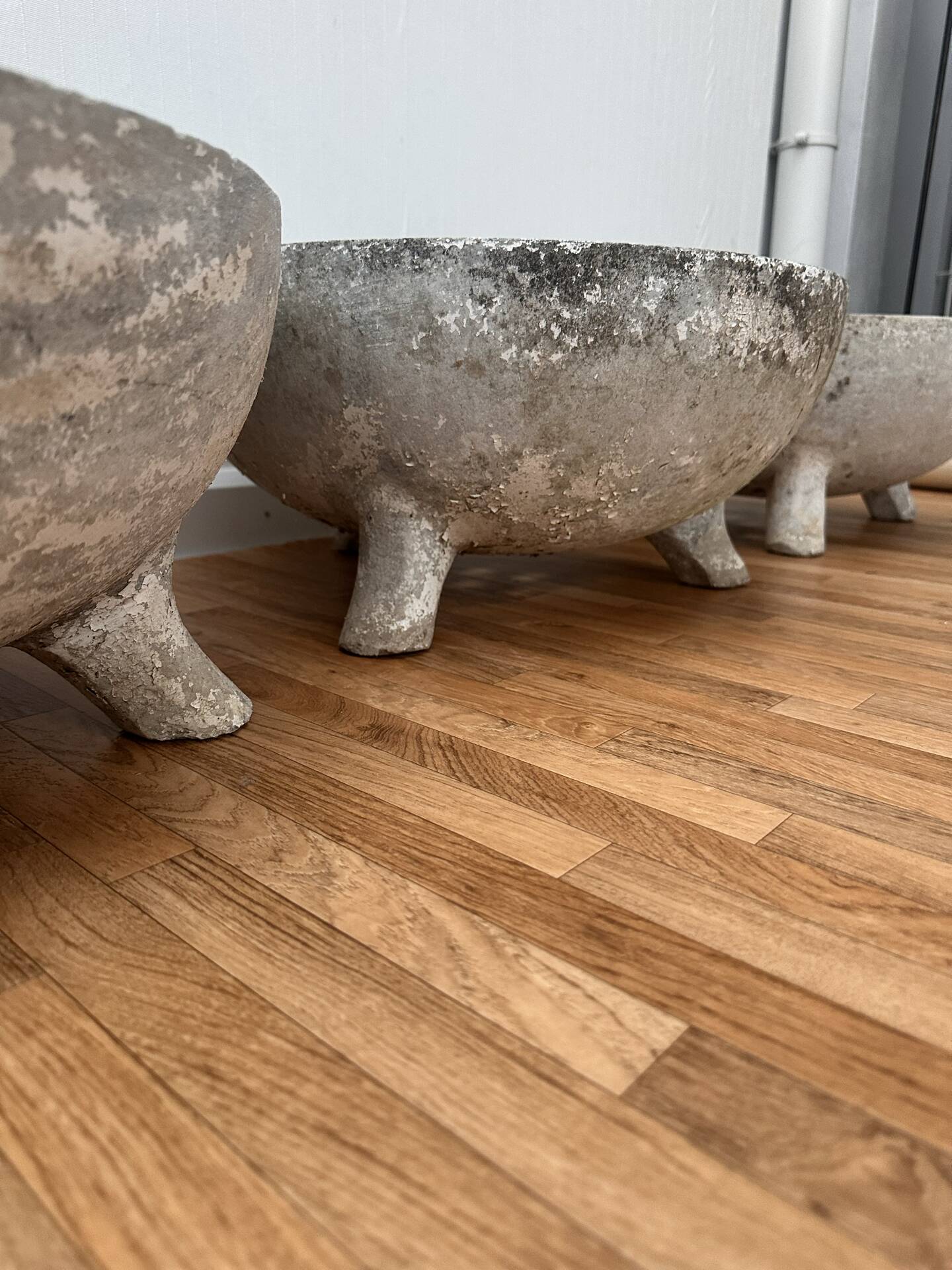 Set of 3 planters Demi-Chaudron, Willy Guhl, Switzerland - 1950/70