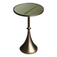 Light Luxury Round Mirror Glass Coffee Table, Retro Side Table for Living Room