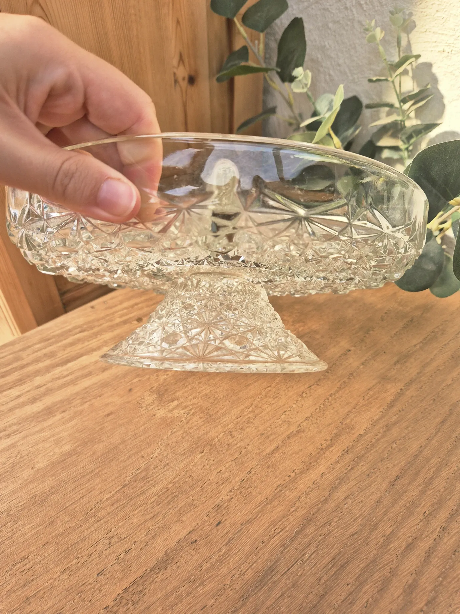Vintage pedestal serving dish