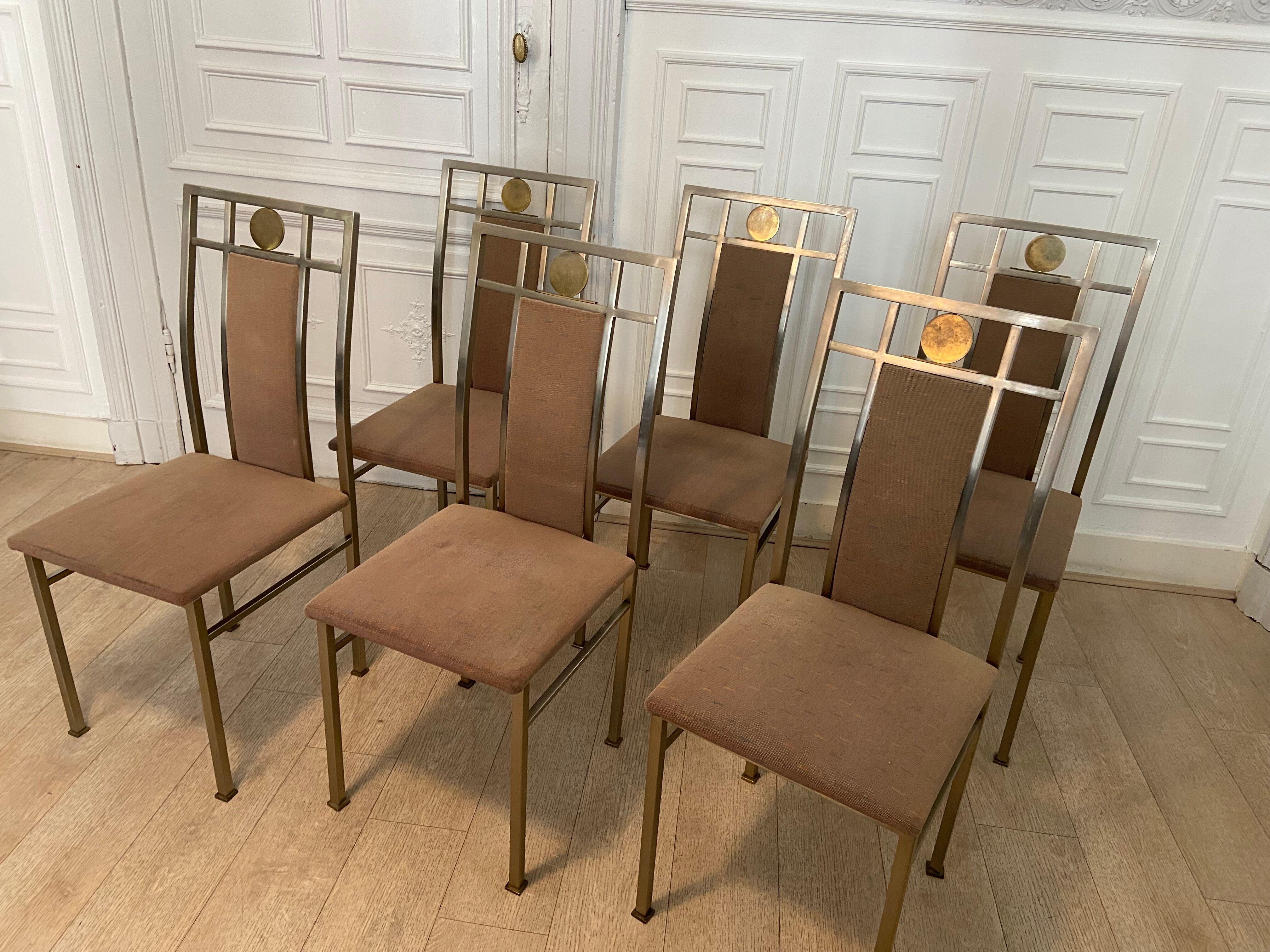 6 belgo Chrom chairs, 1980s