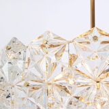 Kinkeldey chandelier in gilded brass and crystal glass, Germany, 1970s