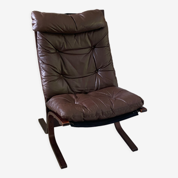Leather armchair by Ingmar Relling for Westnofa Vestlandske, 1970