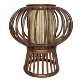 Lampe en rotin Années 70