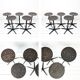 Tabouret industriel en métal, piètement étoile