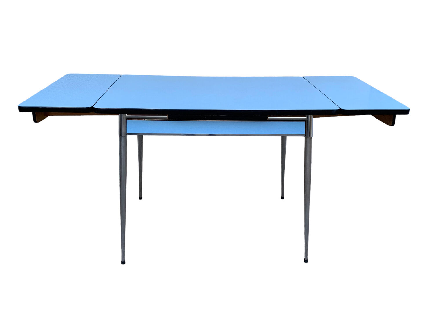 Blue formica table Sogemap 1960