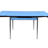 Blue formica table Sogemap 1960