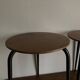 Pair of mid-century modernist plywood bedside stools, 1960s