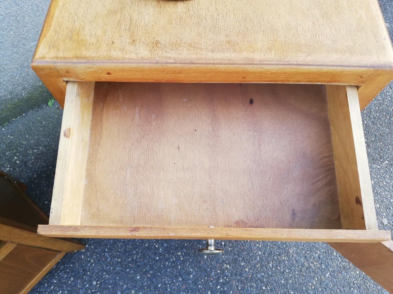Pair of modernist wooden bedside tables