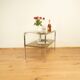 Television shelf, chrome frame with 2 levels, vintage from the 60s