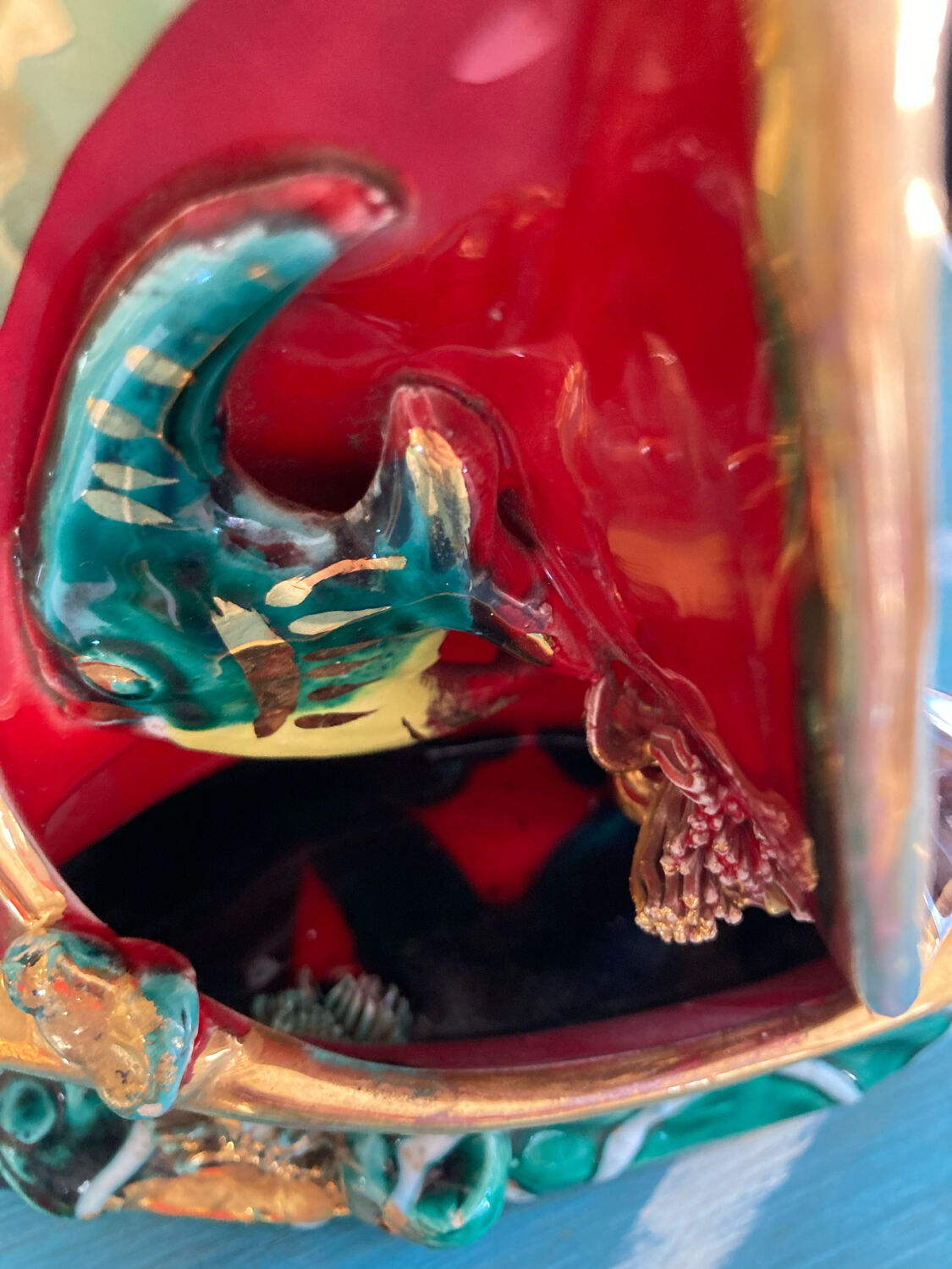 Night light lamp Ceramic fish Vallauris