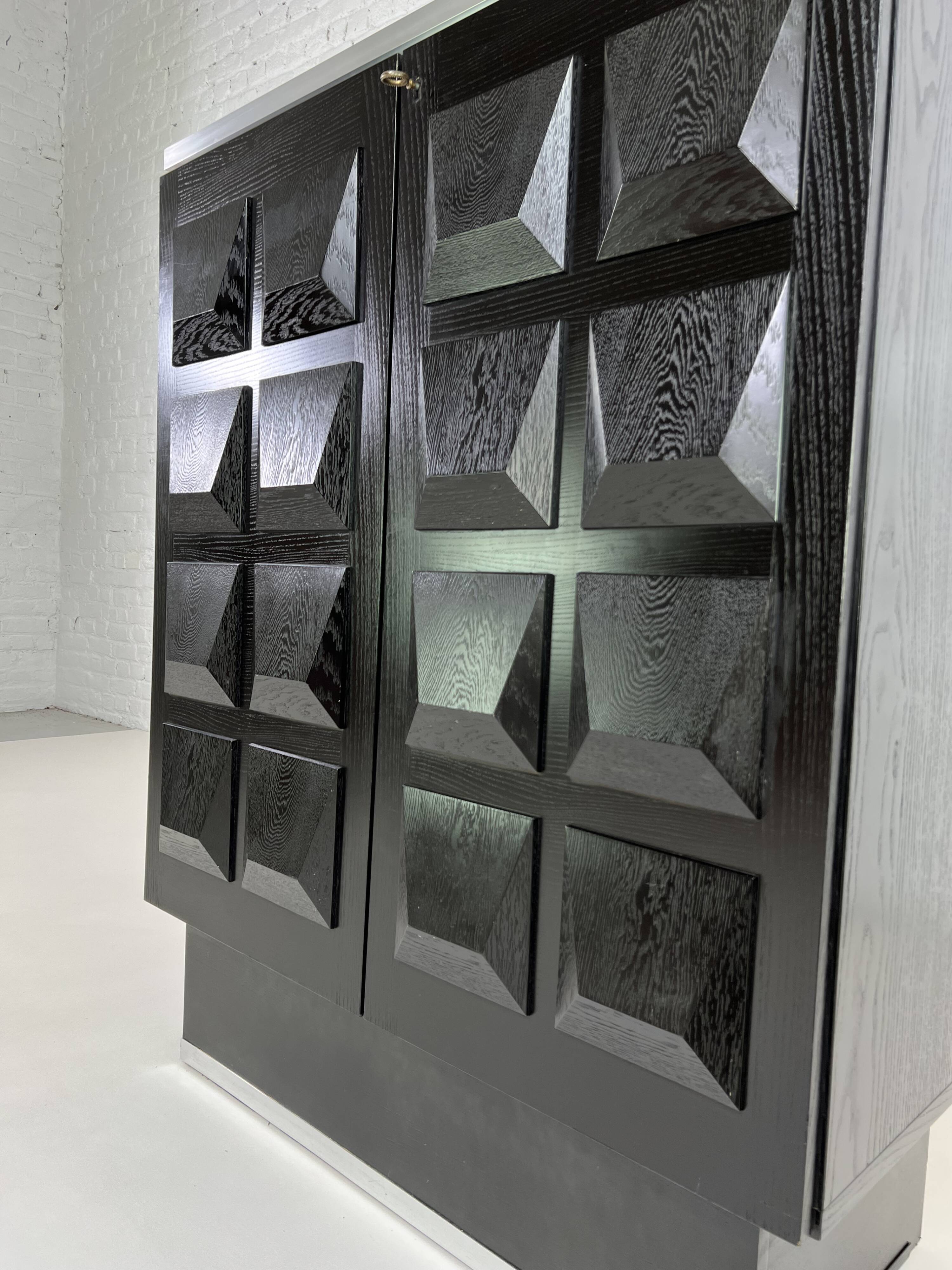 Brutalist bar storage cabinet