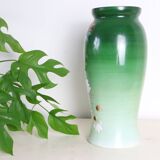 Vase en verre opalin, peint à la main, 1960