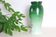 Opaline glass vase, hand painted, 1960