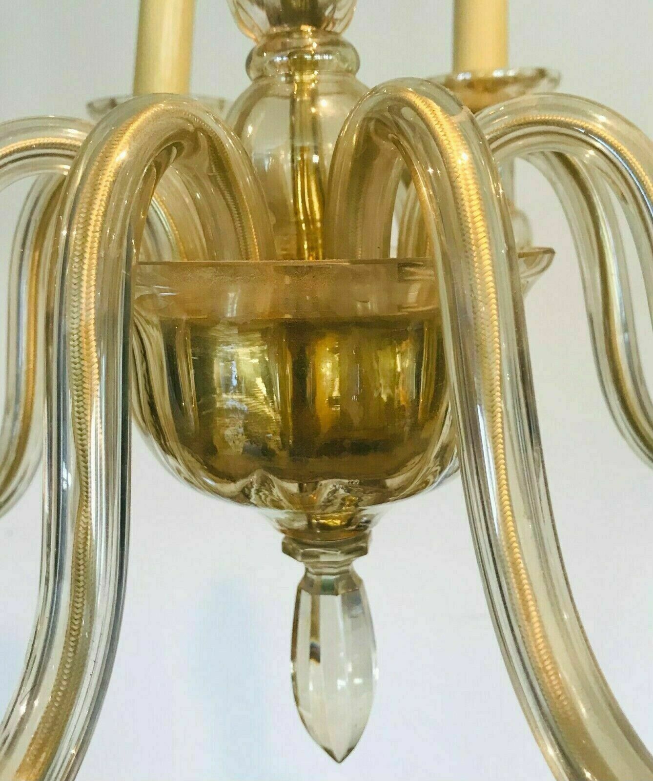 Murano glass chandelier Eight arms of light XX century