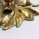 Brass floral candle holder
