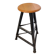 Vintage Industrial Bar Stool: ROWAC Era Style, Metal Base, Wood Seat