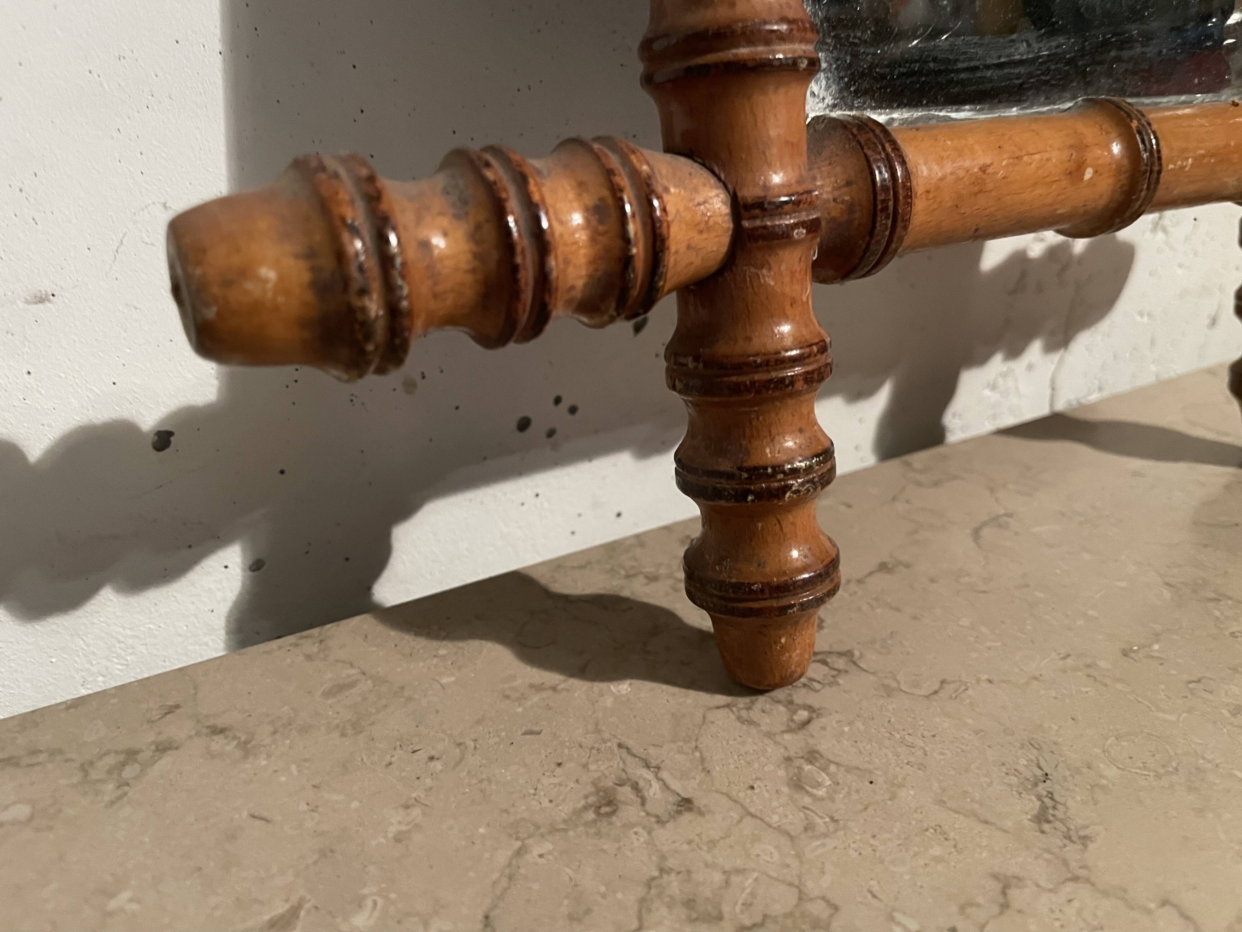 Miroir faux bambou années 40