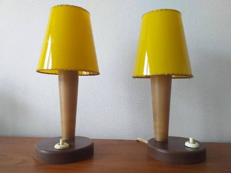 Pair of Rare Midcentury Table Lamps, 1950