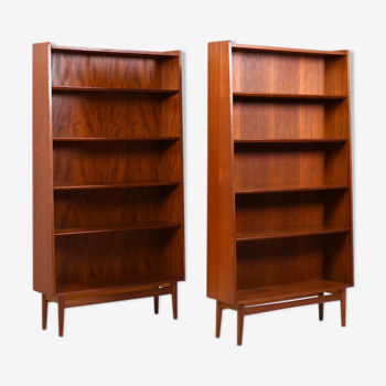 Pair of conical danish bookcases