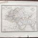 Carte ancienne de l'Europe géographie du Moyen-Âge - 1836