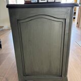 Curved patinated chest of drawers