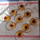 Set of 9 70s glasses