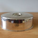 Cloche de service en métal argenté Ecruis monogrammée 240516