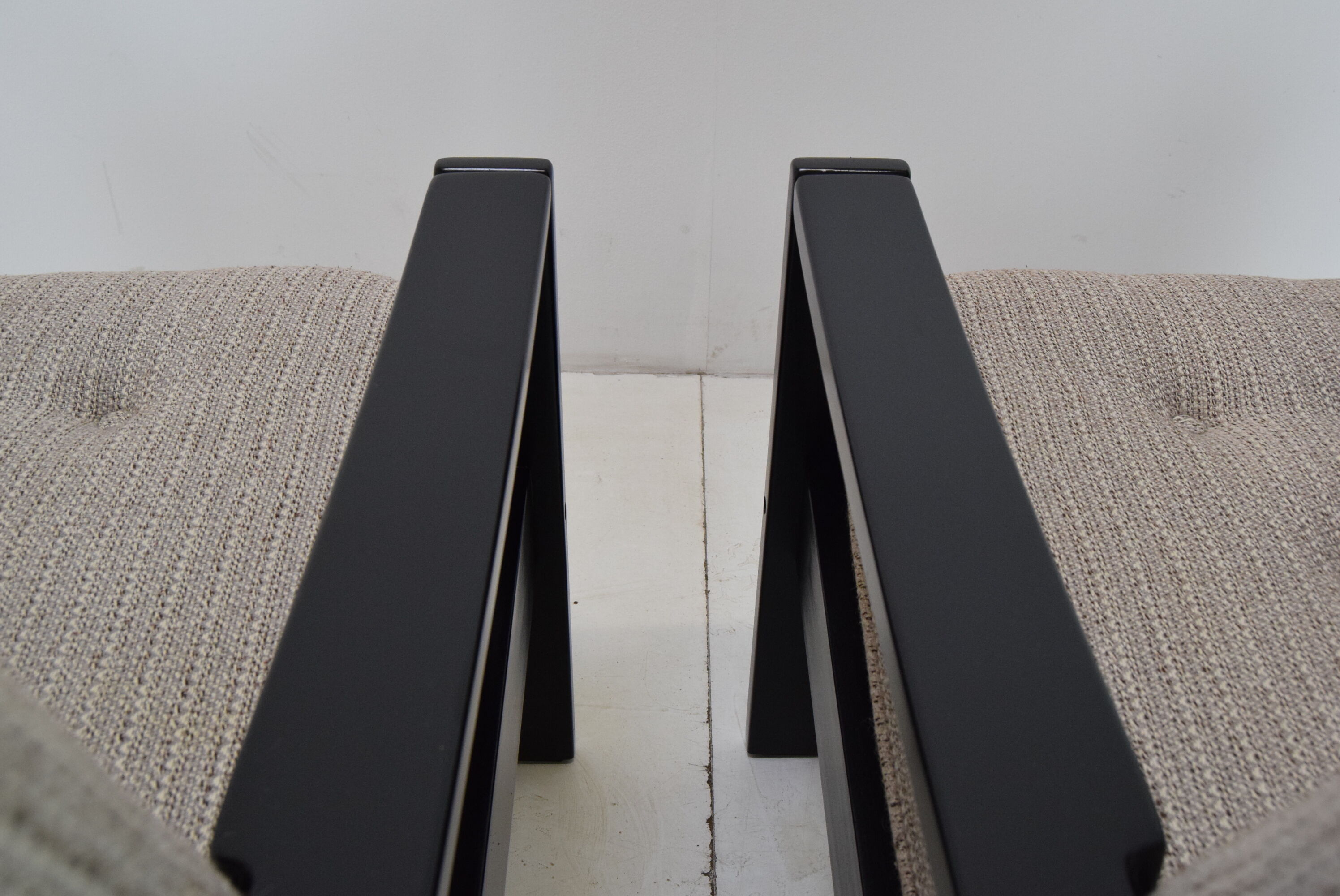 Pair of mid-century armchairs Leda Lux 1980's